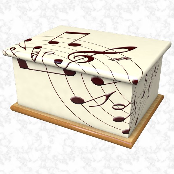 melody cream ashes casket