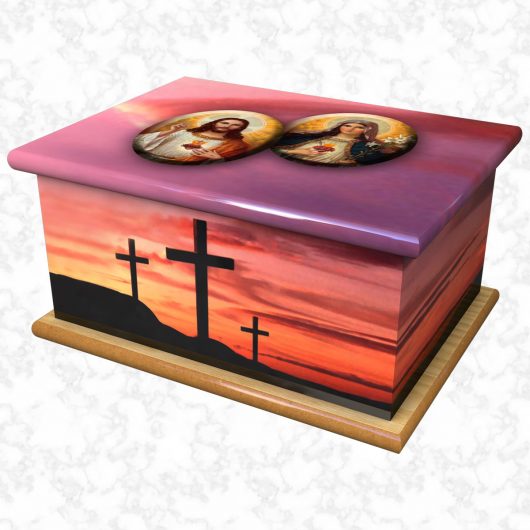 Calvary sunset ashes casket