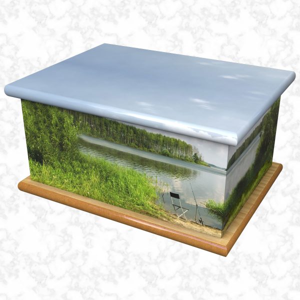 gone fishing ashes casket