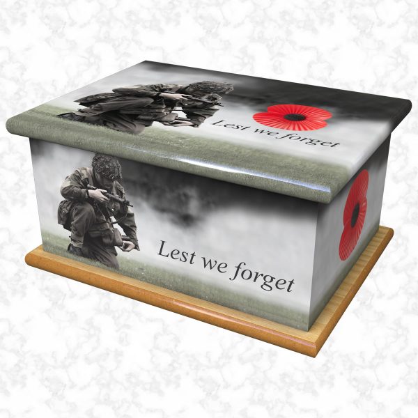 lest we forget ashes casket