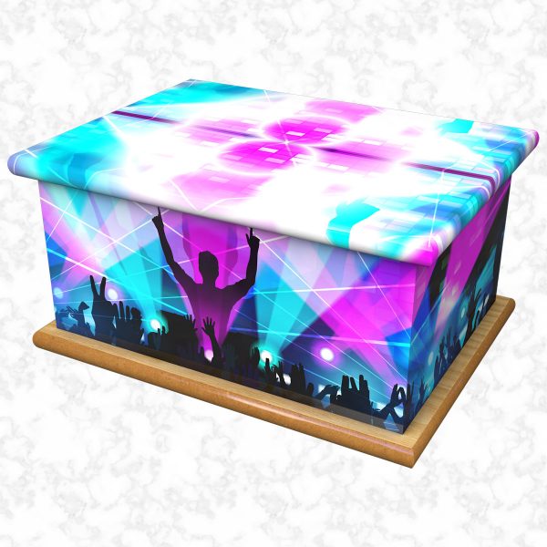 lets rave ashes casket