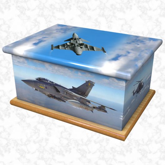 fighter planes ashes casket