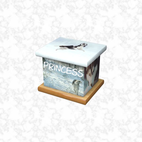 Husky princess pet ashes casket size 3