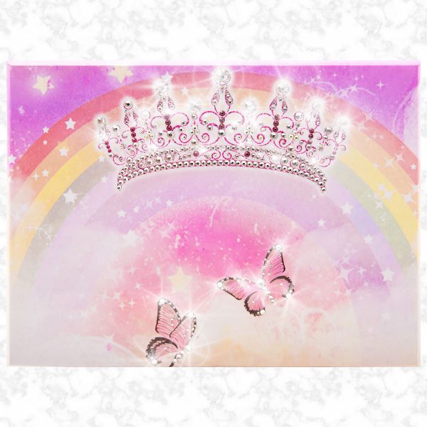 crystal our beautiful princess child ashes casket lid detail