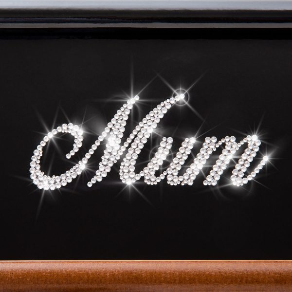 sparkling mum ashes casket front detail