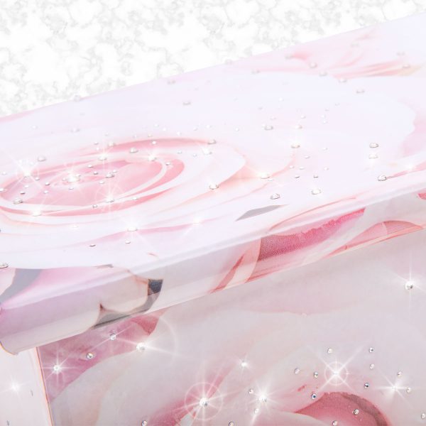 crystal blushing rose ashes casket detail