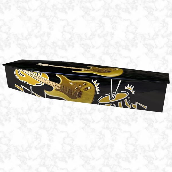 Rock 'n' Gold Colourful Coffin side view