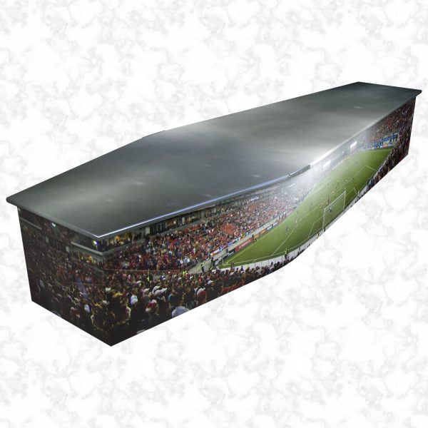 Football Stadium Colourful Coffin