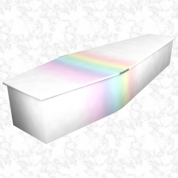 Rainbow on White Colourful Coffin