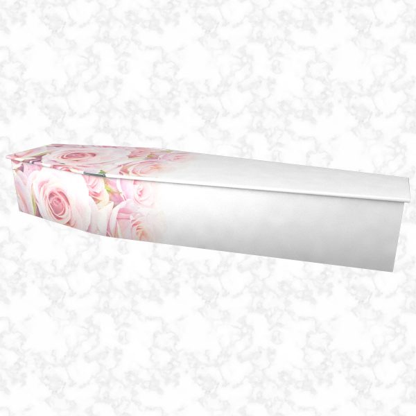 Blushing Rose Colourful Coffin side view