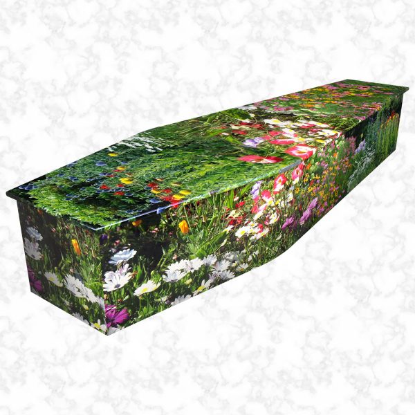 Mary's garden colourful coffin