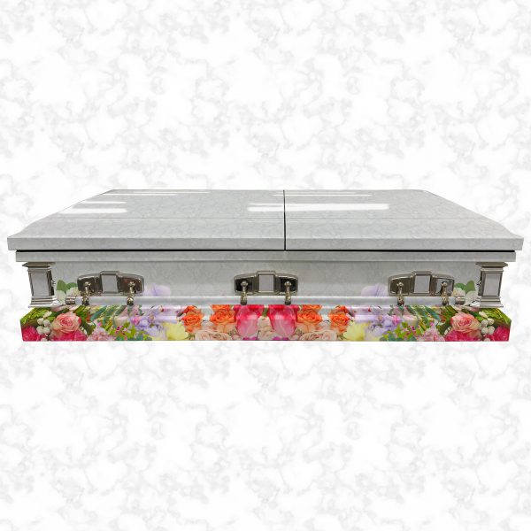 Devotion Florence Bouquet American casket side view