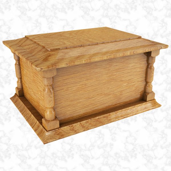 Companion solid wood cremation casket