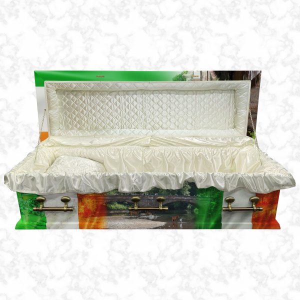 Oxford wood American casket Appleby standard interior