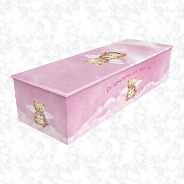 Diamond in the Sky Pink child wooden casket