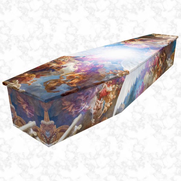 Vatican wings cardboard coffin