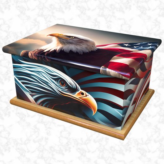 American eagle adult ashes casket