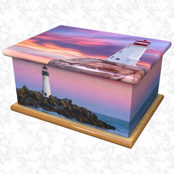 lighthouse adult ashes casket