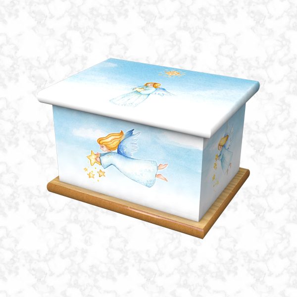 angel star child ashes casket