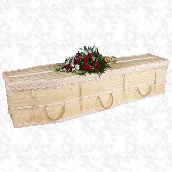 bamboo natural woven coffin traditional