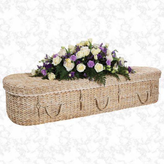 banana leaf natural woven coffin curved