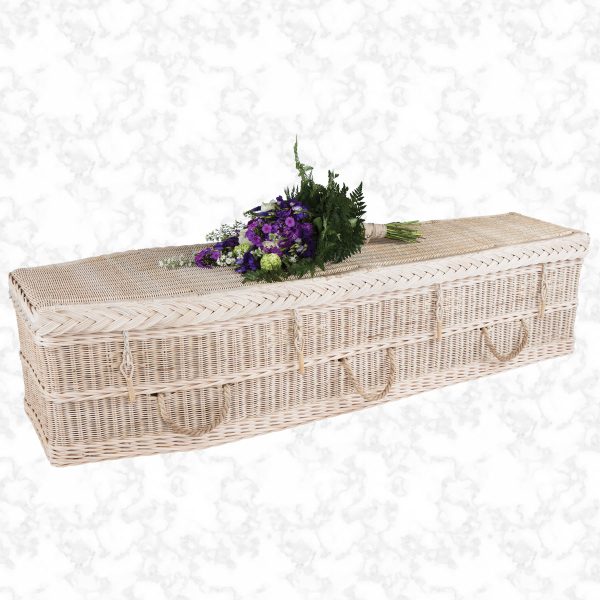 cane natural woven coffin traditional