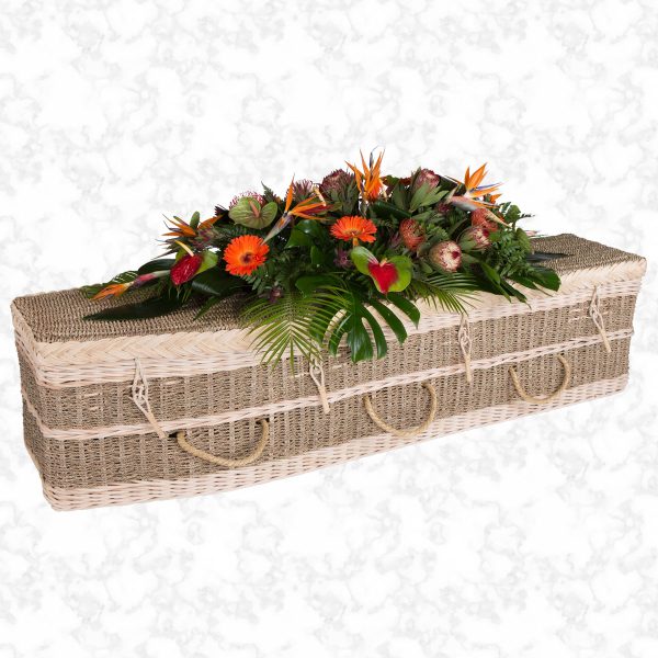 seagrass natural woven coffin traditional