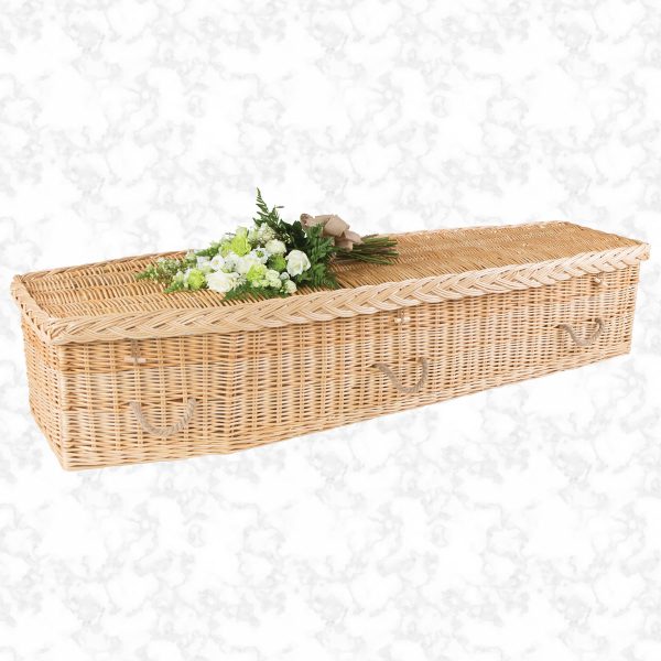 willow natural woven coffin traditional