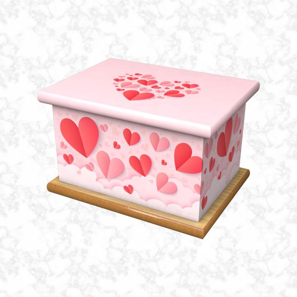 paper hearts child ashes casket