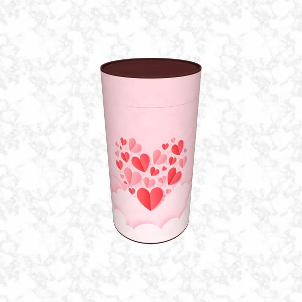 paper hearts child scatter tube