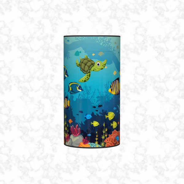 scuba diving child scatter tube front view