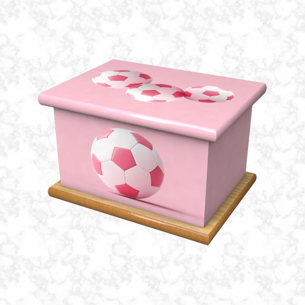 pink play child ashes casket