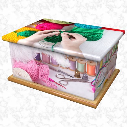 knit and sew adult ashes casket