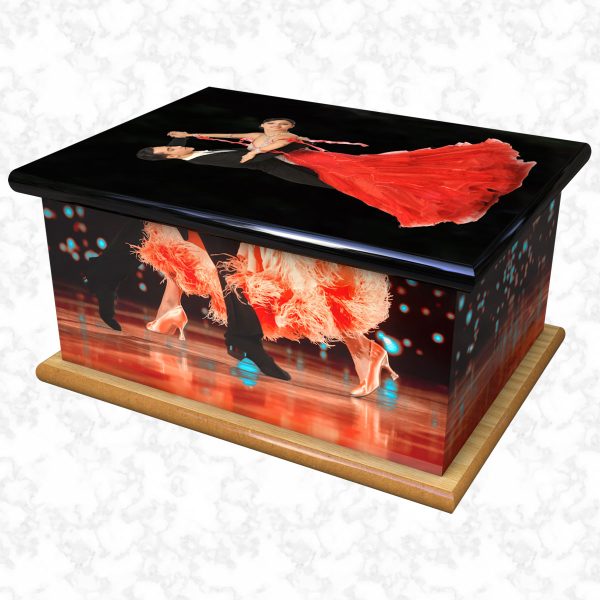 keep dancing adult ashes casket