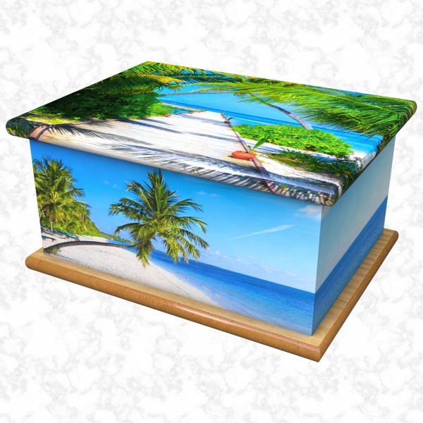 Maldives adult ashes casket