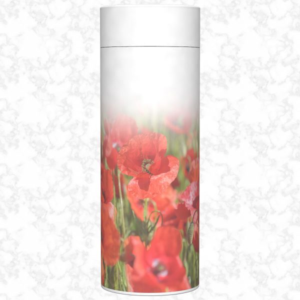 blushing poppy adult scatter tube front view