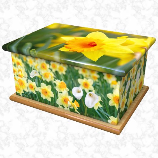 floral romance adult ashes casket