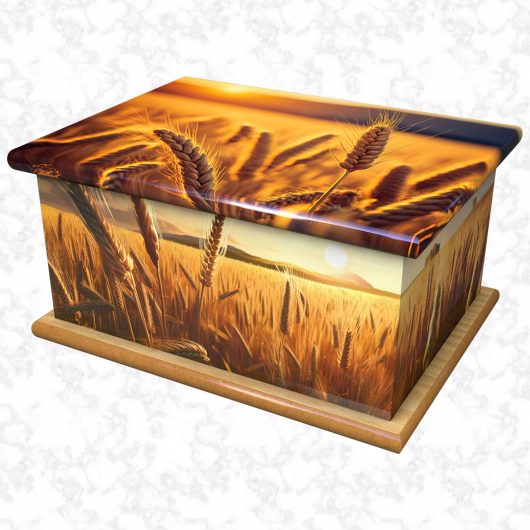 field of gold adult ashes casket