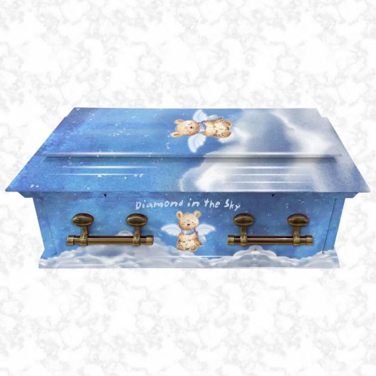 Oxford child diamond in the sky blue American casket