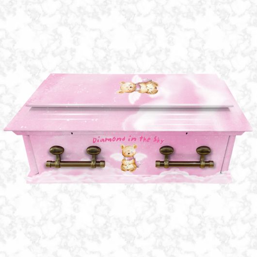 Oxford child diamond in the sky pink American casket