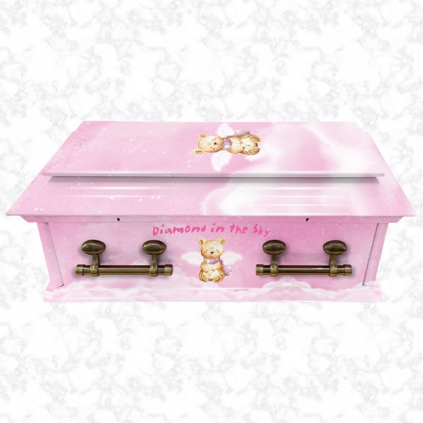 Oxford child diamond in the sky pink American casket