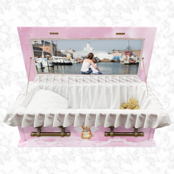 Oxford child diamond in the sky pink American casket standard interior